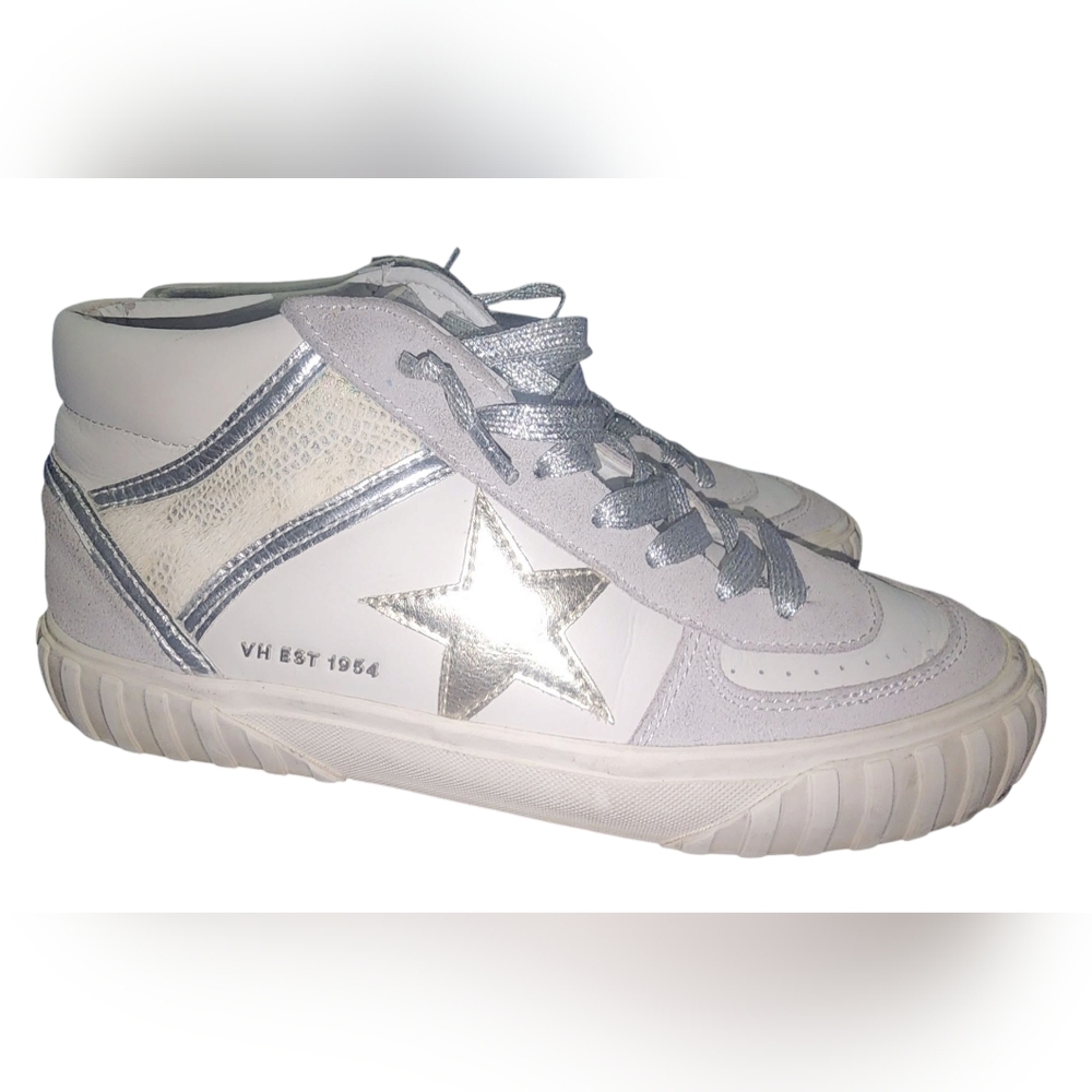 VINTAGE HAVANA Womens Always Metallic High Lace Up Sneakers, Womens 7.5​